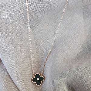 Clover Necklace - Black