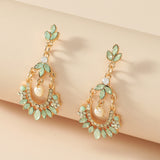 Soft green drop earrings