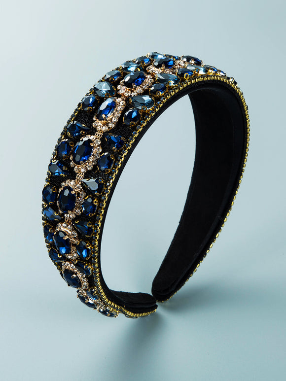 Kate Baroque Headband (Navy/blue)