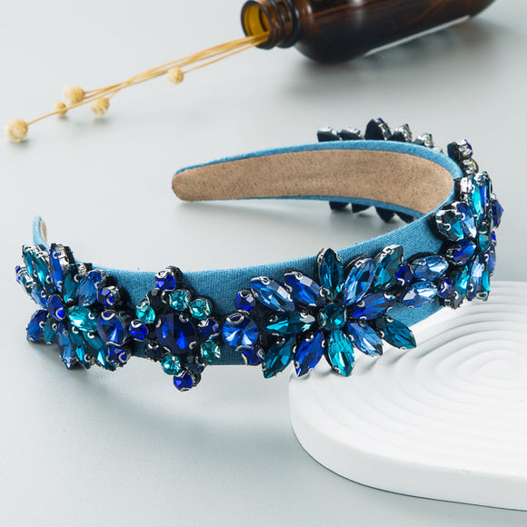 Florence Baroque Headband (Blue)