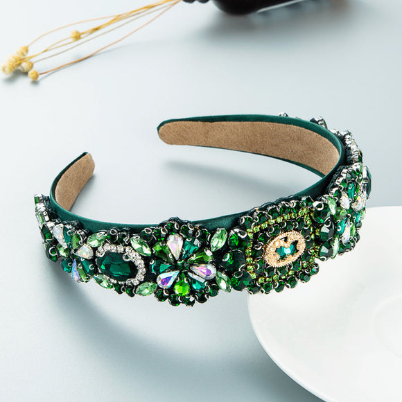 Aida Baroque Headband (Green)