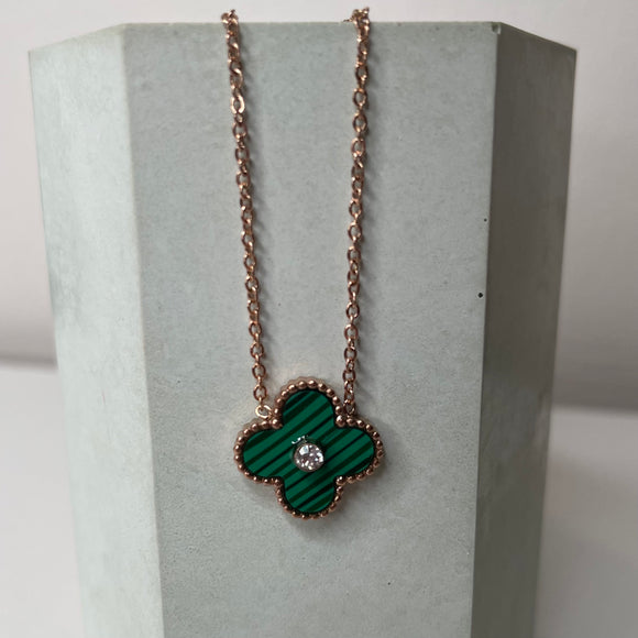 Clover Necklace - Green